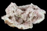 Pink Amethyst Geode Section with Calcite - Argentina #134783-1